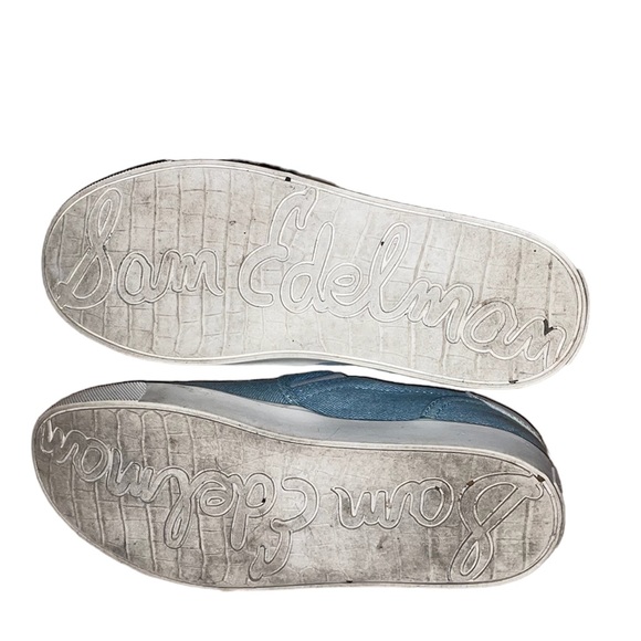 🍋 🍍 Sam Edelman Denim Lemon/Pineapple Appliqué Sneaker Shoes Size 5 🍋🍍 - Picture 6 of 6